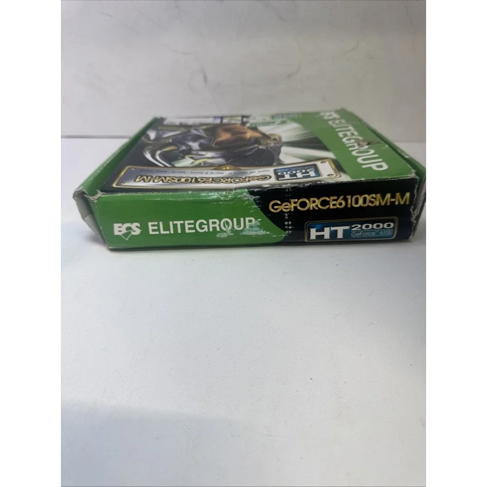 ECS HT2000 GeForce 6100SM-M (V1.0/1.0A) Motherboard + Extras - NEW